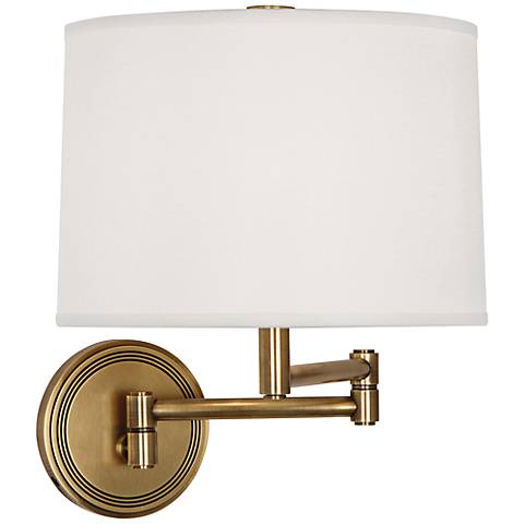 Robert Abbey Sofia Antique Brass Swing Arm Wall Lamp - #2Y596 Lamps Plus