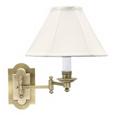 House of Troy Wall Knot Brass Plug-In Swing Arm Wall Lamp - #X5625 Lamps Plus