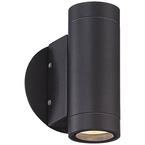 Possini Euro Design Black Outdoor LED Up and Down Wall Light - #4C890 Lamps Plus
