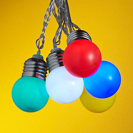 Mini Color Globes 10-Light LED String Party Lights - #4N004 Lamps Plus
