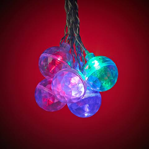 Flashing Multi-Color 16-Light LED Party String Lights - #4V723 Lamps Plus