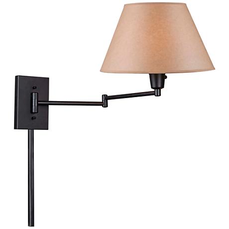 Kenroy Black Simplicity Plug-In Swing Arm Wall Lamp - #59007 Lamps Plus