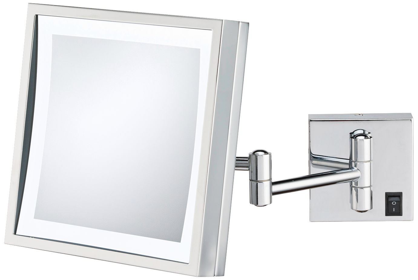 Aptations Chrome Hard-Wired LED Wall Mirror