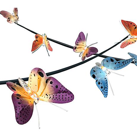 Spring Butterfly 14-Foot Fiber Optic LED String Light - #5X063 Lamps Plus