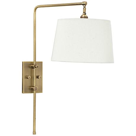 House of Troy Crown Point Antique Brass Swing Arm Wall Lamp - #6R187 Lamps Plus