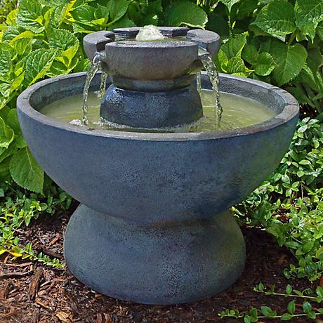fountain stone copa relic henri azura cast studio lamps plus