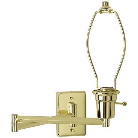 Brass Plug-In Swing Arm Wall Lamp Base - #79553 Lamps Plus
