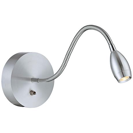 Lite Source Saskia Aluminum Gooseneck LED Wall Lamp - #8C349 Lamps Plus