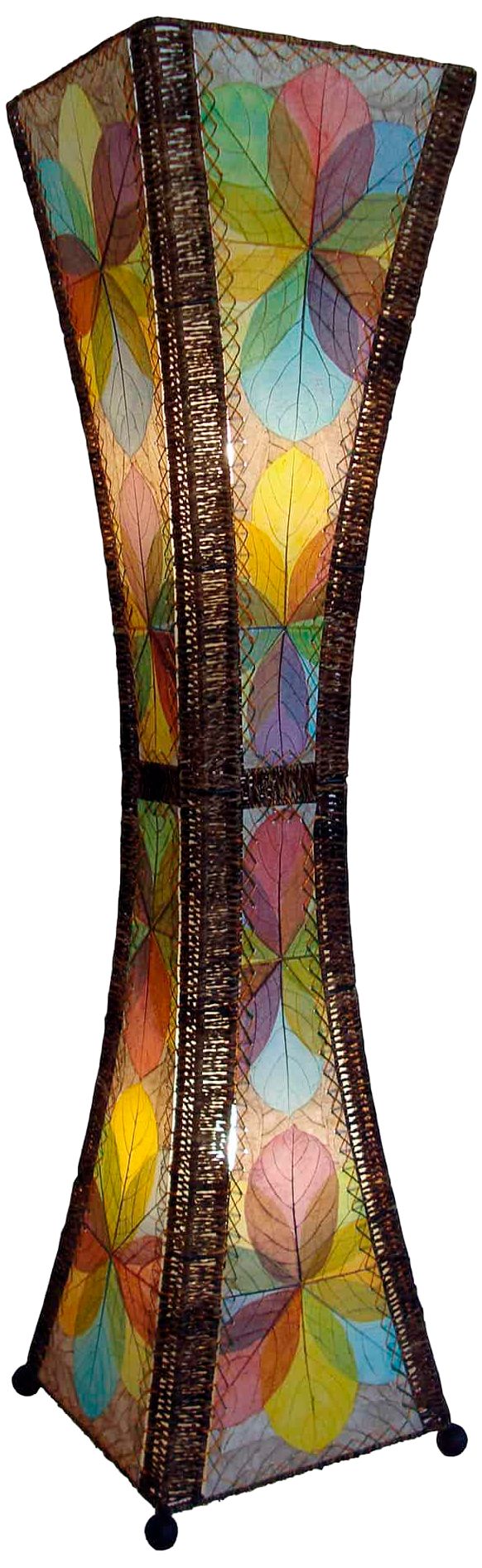 Eangee Hour Glass Multi-Color Large Tower Floor Lamp ...