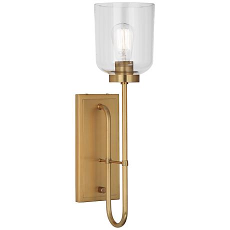 Tyrie Antique Brass Plug-In Wall Lamp - #8Y932 Lamps Plus