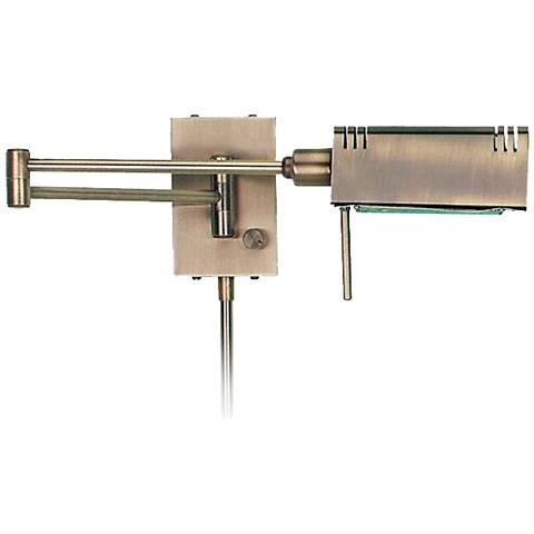Lite Source Brass Pharmacy Plug-In Swing Arm Wall Lamp - #90325 Lamps Plus