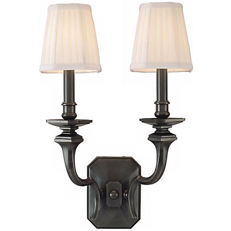Arlington Double Light 18 3/4? High Bronze Wall Sconce - #F3887 Lamps Plus