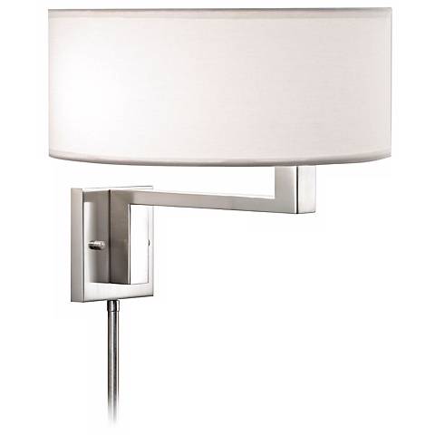 Sonneman Quadratto Satin Nickel Plug-in Wall Lamp - #H0763 Lamps Plus