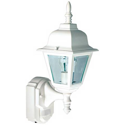Country Cottage White Outdoor Motion Sensor Wall Light - #H6923 Lamps Plus
