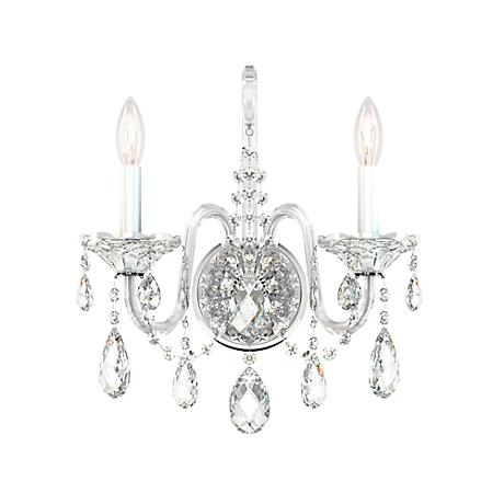 Schonbek Sterling 2-Light Swarovski Crystal Wall Sconce - #M9448 Lamps Plus