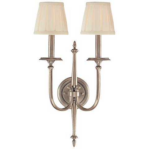 Hudson Valley Jefferson Antique Nickel 2-Light Wall Sconce - #U3715 Lamps Plus