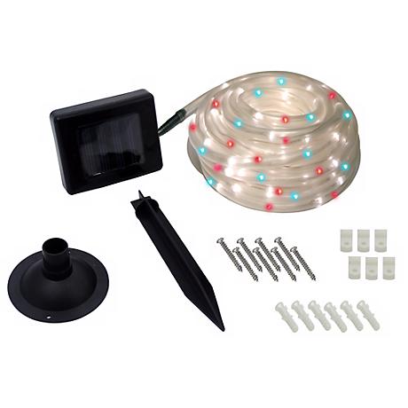 Solar Powered 50 Red White and Blue LED Rope Light KIt - #V5004 Lamps Plus
