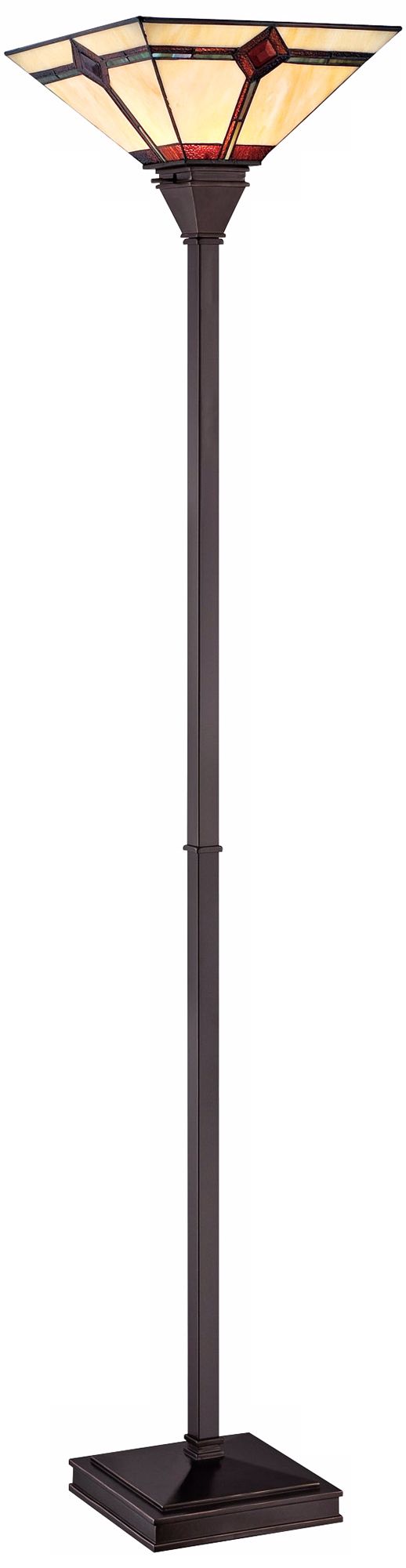 Lite Source Karysa Tiffany Style Torchiere Floor Lamp - # ...