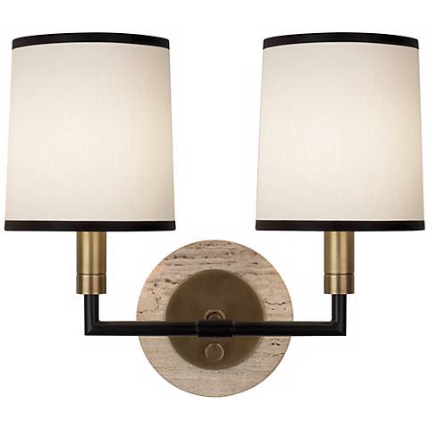 Robert Abbey Axis Aged Brass Double Wall Sconce - #Y9135 Lamps Plus