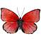 Tropical Butterfly 11"W Red and Black Capiz Shell Wall Decor