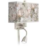 Rosy Blossoms Giclee Glow LED Reading Light Plug-In Sconce