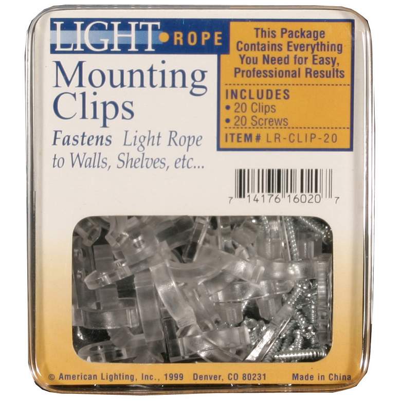 Clark Mounting Clips w/ Screws for LED Flexbrite Rope Light