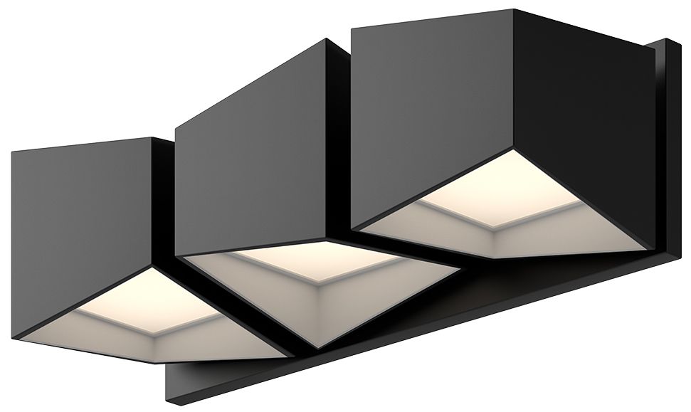 Kuzco Cubix Led 18-in Black/white Vanity Light