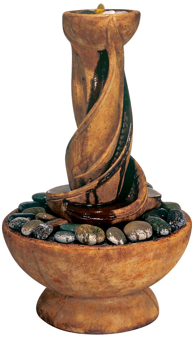 Henri Studio Spiral 38" High Relic Lava Outdoor Fountain 