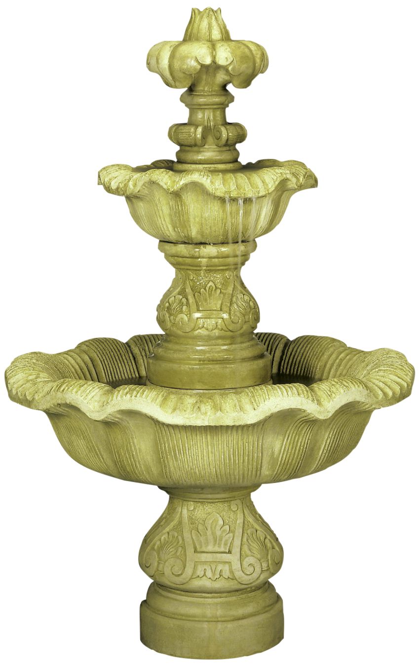 Renaissance 46" High Two Tier Traditional Garden Fountain