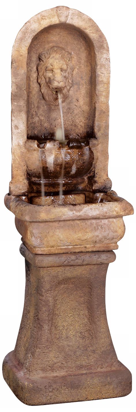 Henri Studio 65" Lion Lead Fountain