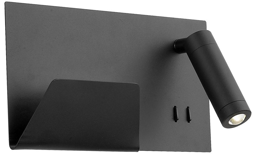 Kuzco Dorchester 6 1/2" High Black Led Wall Sconce