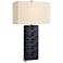 Dimond Strapped Down Navy Blue Faux Leather Table Lamp