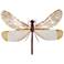 Eangee Dragonfly 12"W White and Brown Capiz Shell Wall Decor