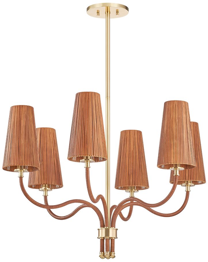 Hudson Valley Lighting Atwood Chandelier Aged Brass In Brown