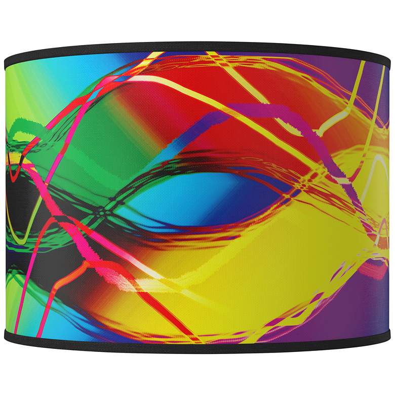 Colors In Motion (Light) Giclee Round Drum Lamp Shade 15.5x15.5x11 (Spider)