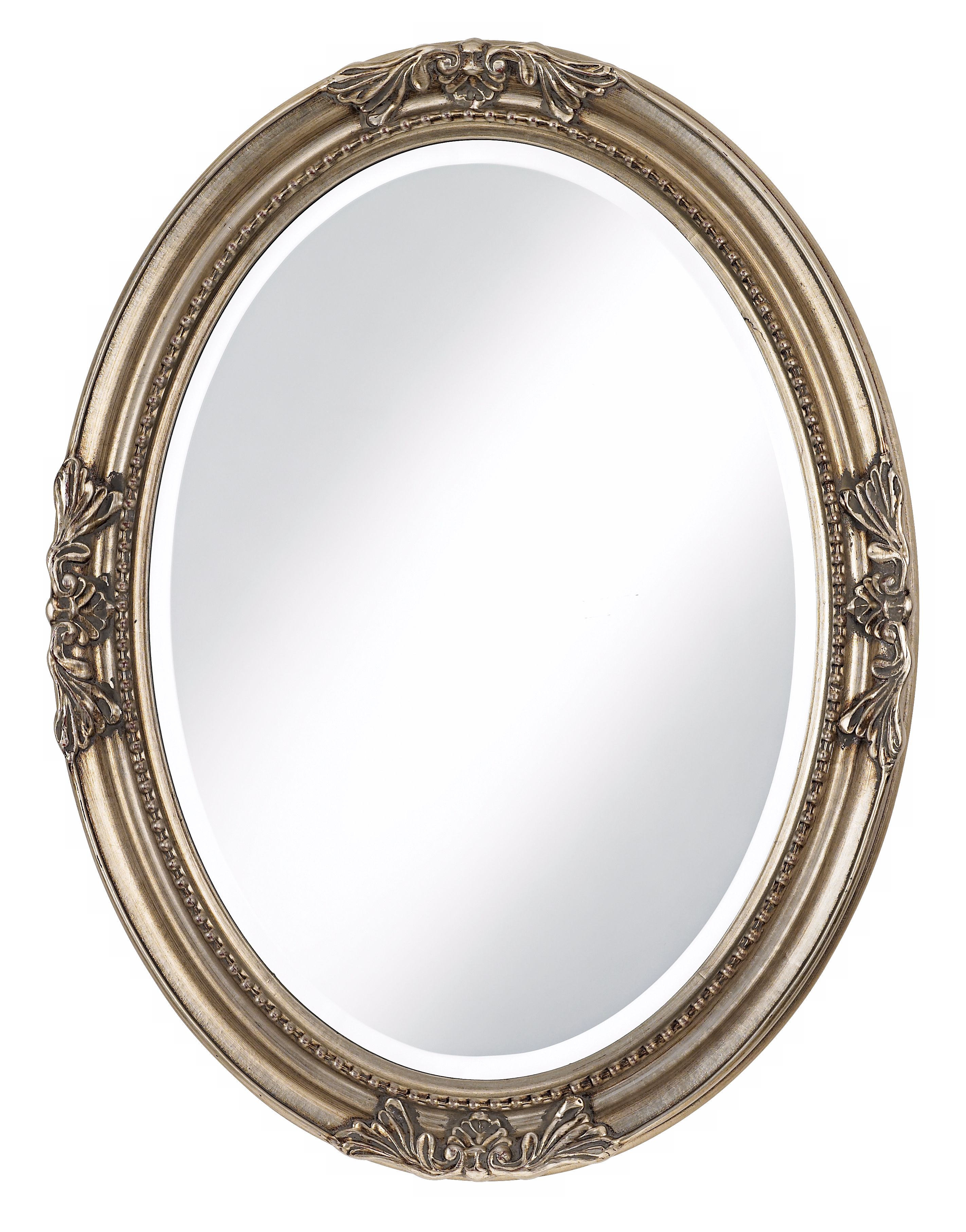 Elegant Emma Antique Oval Silver Frame 25" x 33"