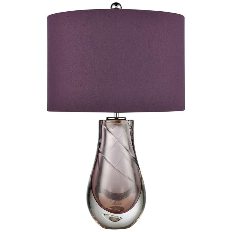 Dimond Dusty Rose and Clear Glass Accent Table Lamp