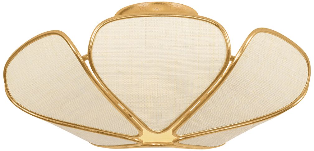 Hudson Valley Lighting Bayville Semi Flush Vintage Gold Leaf