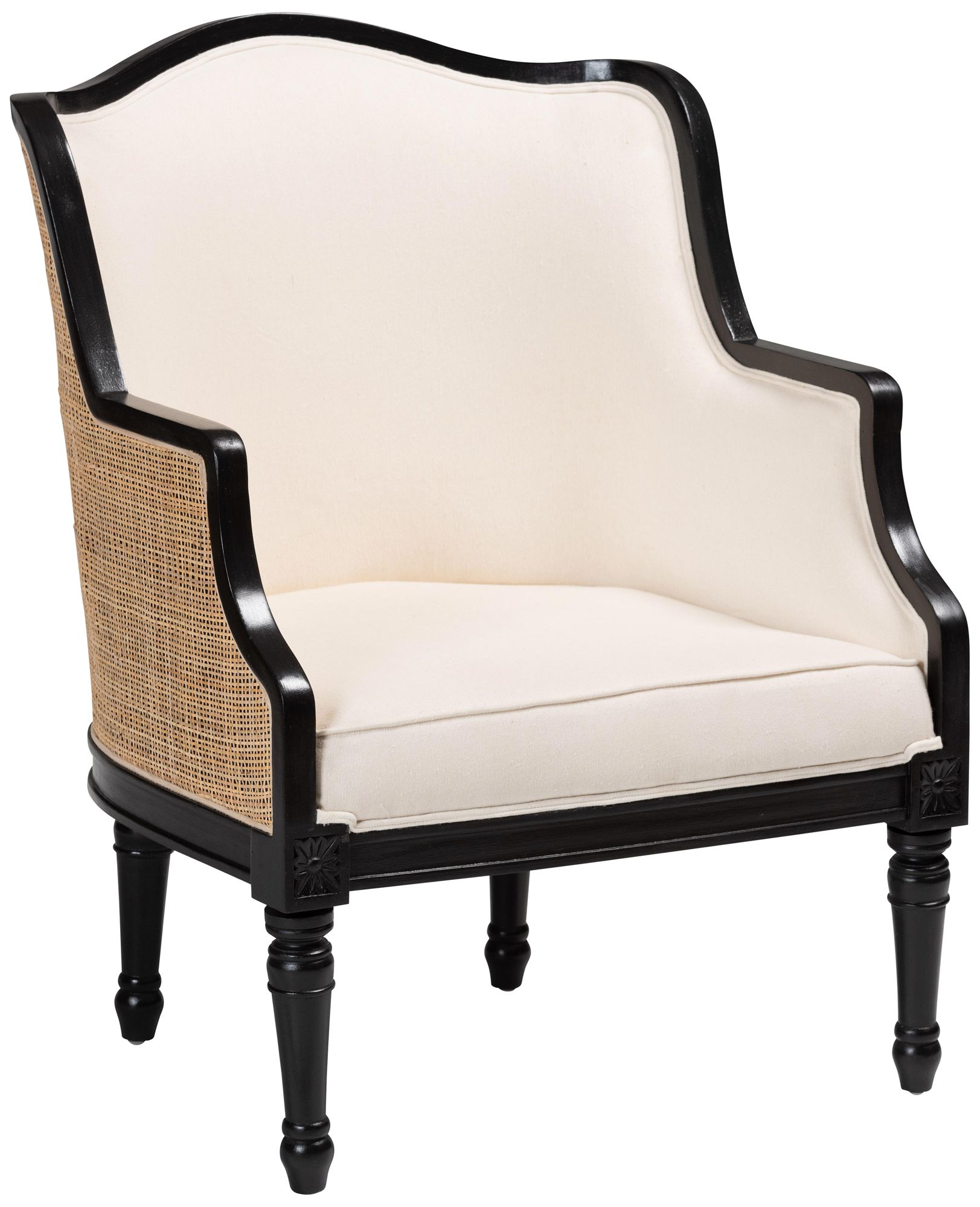 Baxton Studio Elizette Black Wood Accent Chair