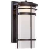 Theola 12 3/4&quot; High Bronze Outdoor LED Wall Light