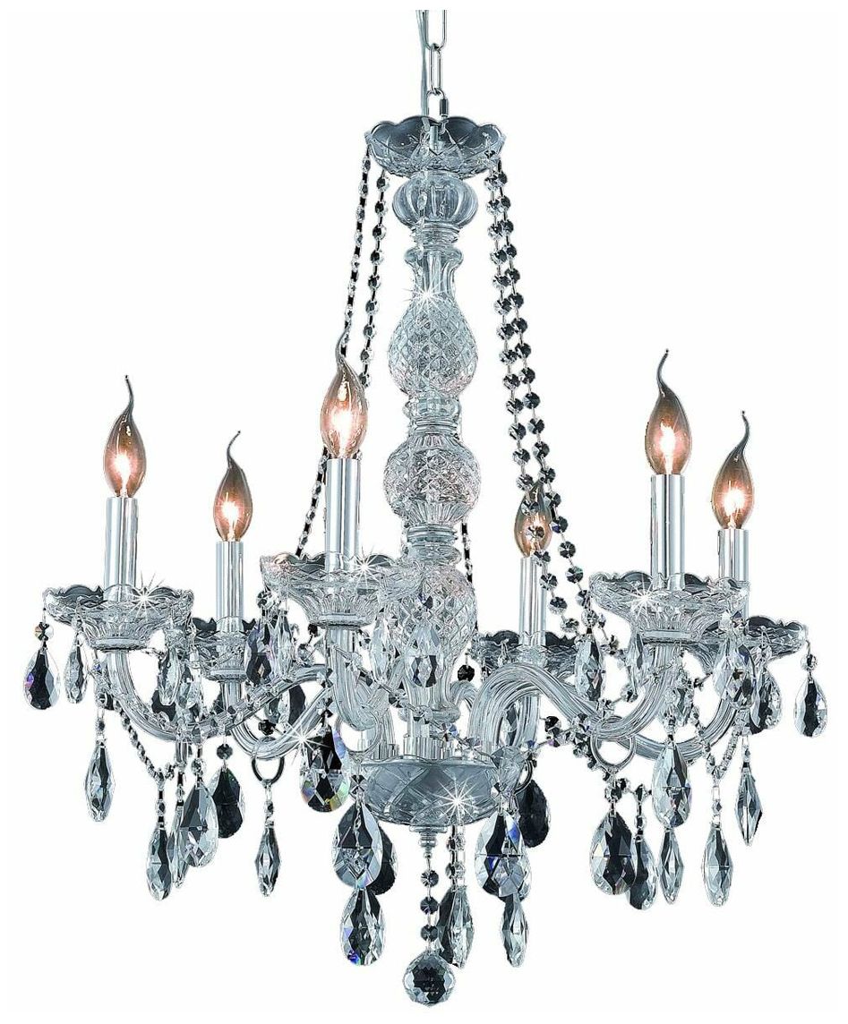 Elegant Lighting Verona 6 Lt Chrome Chandelier Clear