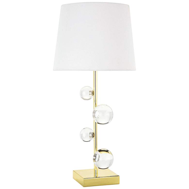 Image 2 Design Bijou Polished Brass and Crystal Buffet Table Lamp