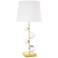 Design Bijou Polished Brass and Crystal Buffet Table Lamp
