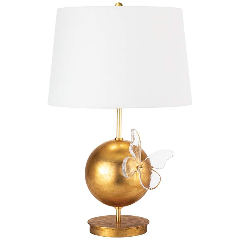 Image 2 Monarch Globe Gold Leaf and Glass Table Lamp