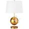 Monarch Globe Gold Leaf and Glass Table Lamp
