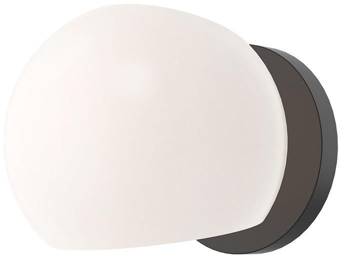 Kuzco Alora Mood Willow E12 6-in Matte Black/opal Matte Glass Wall Vanity