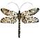 Eangee Dragonfly 14"W Black and White Capiz Shell Wall Decor