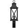 Quoizel Ellerbee 24" High Mottled Black Outdoor Post Mount Light