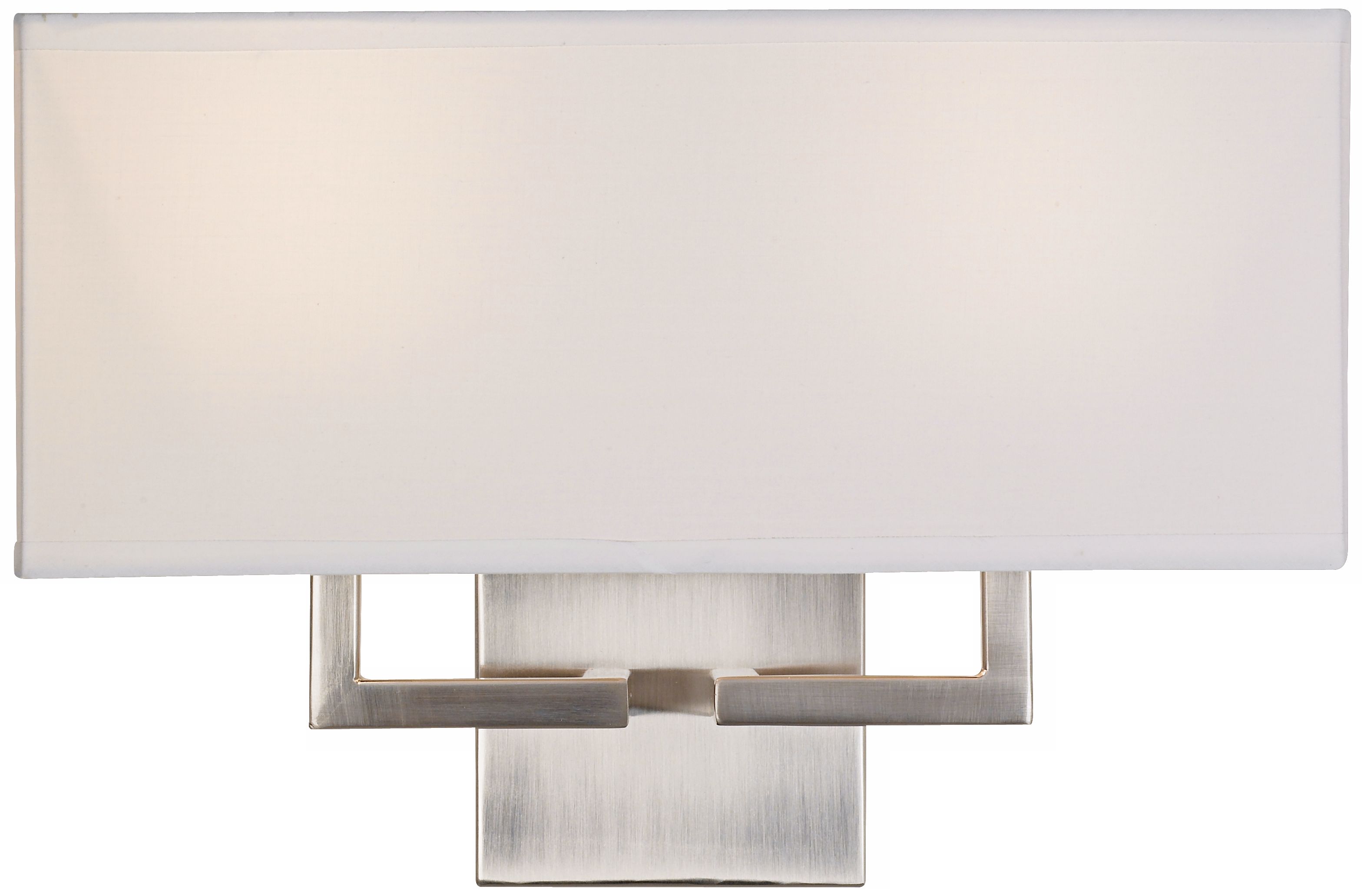 Kovacs Rectangle Nickel 11" High 2Light Wall Sconce 07728