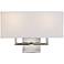 George Kovacs Rectangle Nickel 11" High 2-Light Wall Sconce